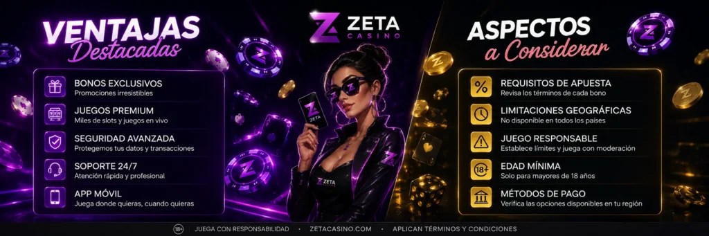 Ventajas Destacadas y Aspectos Zeta Casino